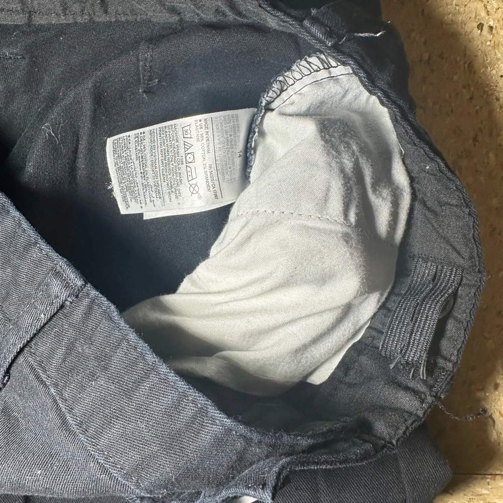 Lot 2 Old Navy Girls‎ Flex Straight Denim Jeans Black Stretch Adj Waist Pants 14